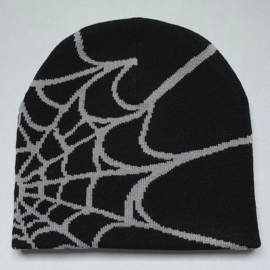 Knit Hat Spider Web Beanie