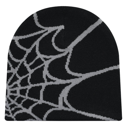 Knit Hat Spider Web Beanie
