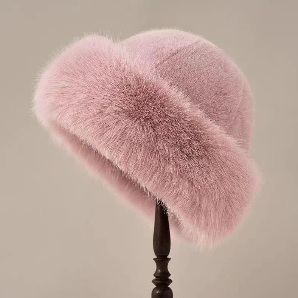 Winter Fluffy Fur Bucket Hat