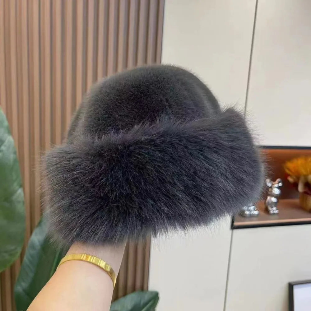 Winter Fluffy Fur Bucket Hat